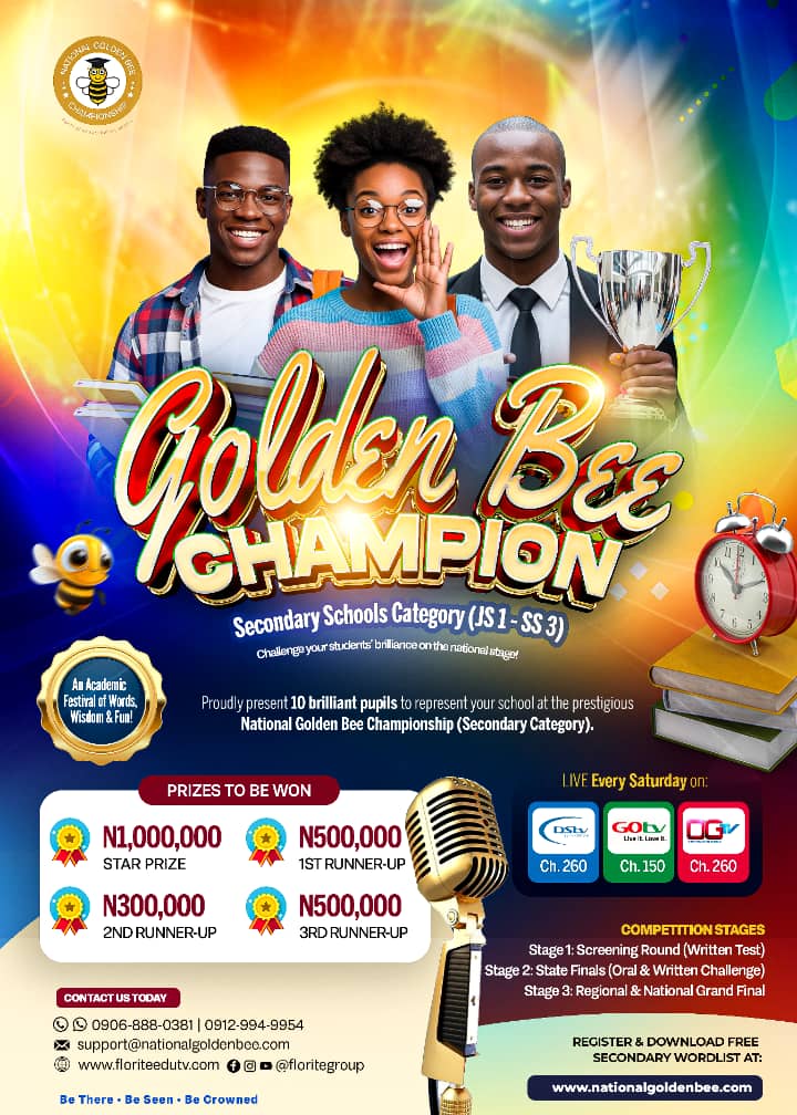 Senior Secondary Category (SSS 1–3) Registration Fee: ₦4,750 per Contestant